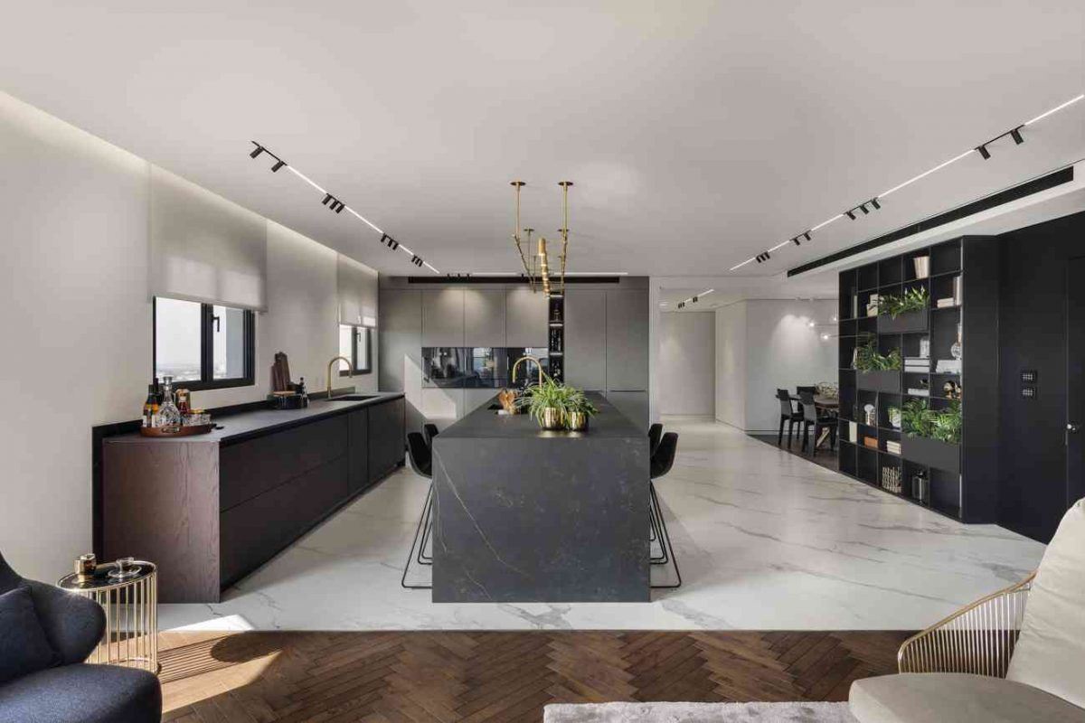 South Penthouse-Beer Sheva עיצוב גופי התאורה לאורך מרחב הדירה על ידי דורי קמחי